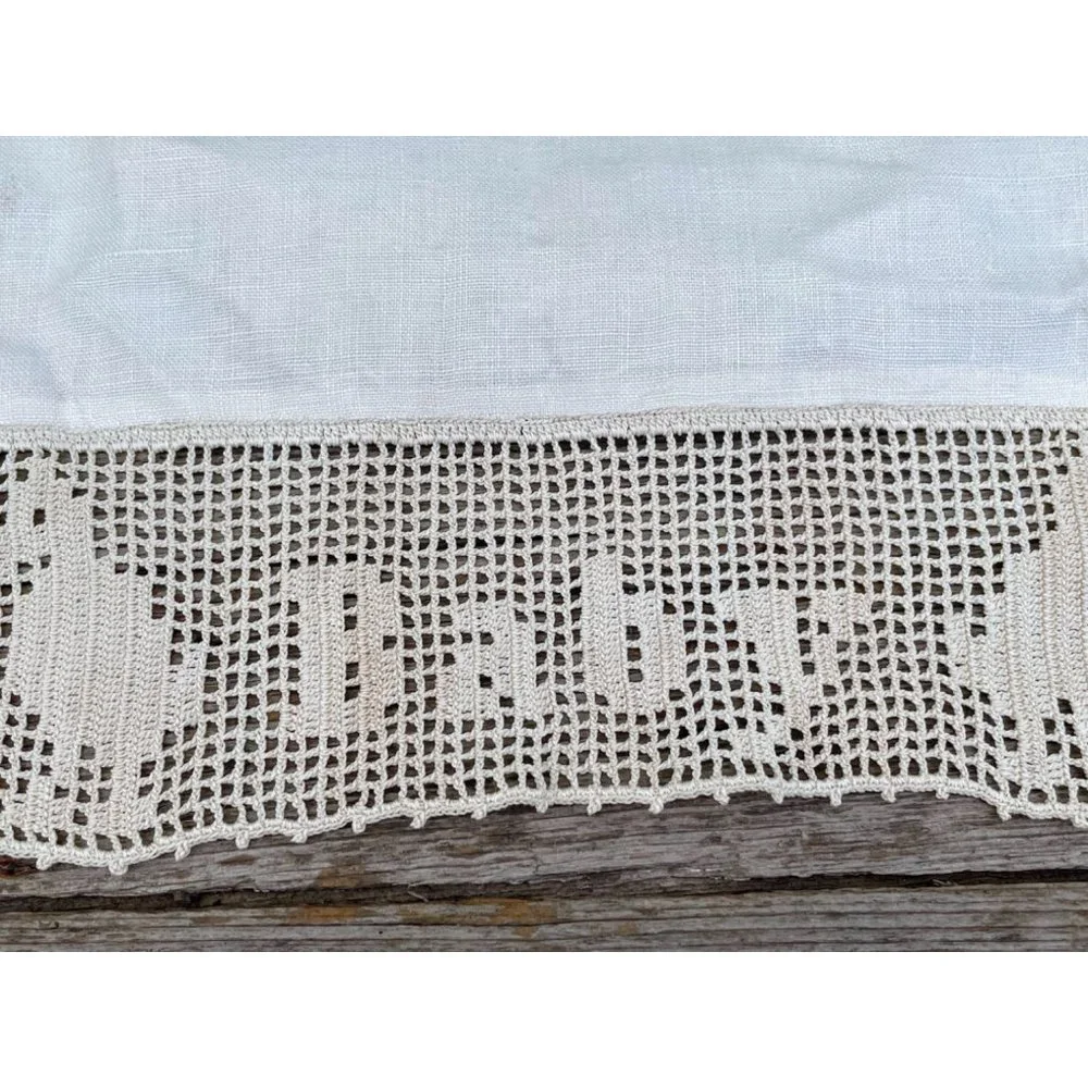 Antique 1930s Baby Bib Lot Linen crochet Lace Embroidery